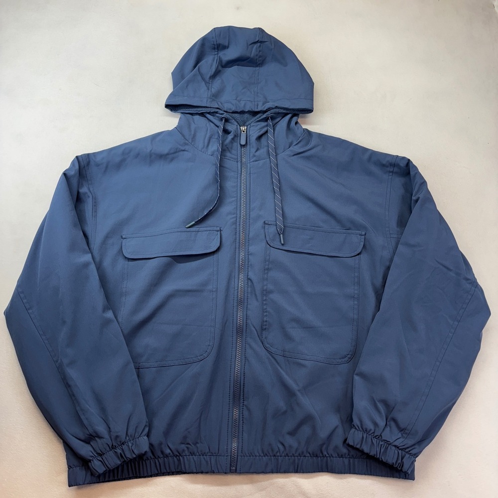 LEG3ND Ladies Blue Fleece‎ Lined Hooded Jacket Full Zip LD5588E legend Large NWT